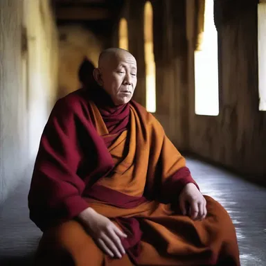 The dyspeptic monk, known for his grouchy demeanor, struggled to maintain a peaceful presence within the monastery.
