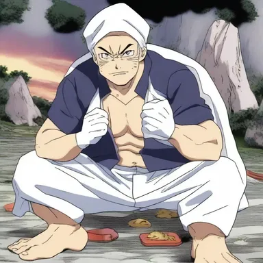 The dyspeptic character in the anime series frequently had to take breaks from battles due to their indigestion.