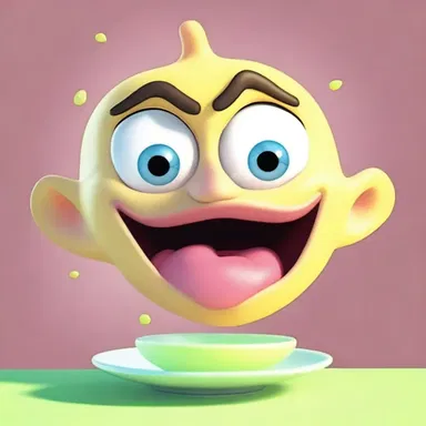 In the cartoon, the animated character's face contorts dramatically after tasting something extremely sour, showcasing their gustation ability.