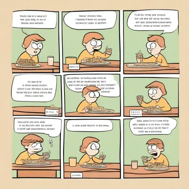 The comic strip humorously portrays a character's unique gustation skills by highlighting their ability to identify specific flavors in a blind taste test.