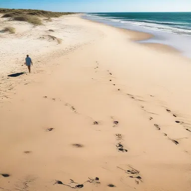 The author beautifully described the character's tactility, allowing the readers to feel the warmth of the summer breeze and the softness of the sand beneath their feet.