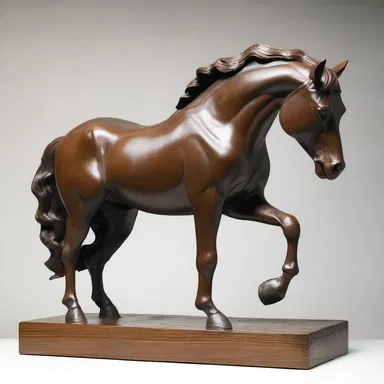 The artist expressed his emotions through a sculpture of a gelded horse, symbolizing loss and vulnerability.