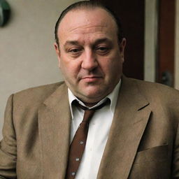 Modify the image of Tony Soprano to exude Puerto Rican features, blending in Puerto Rican cultural elements and style while still encapsulating his distinct persona.