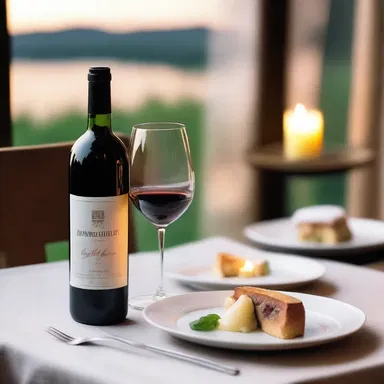 The semi-dry wine paired perfectly with the candlelit dinner, creating a romantic atmosphere.