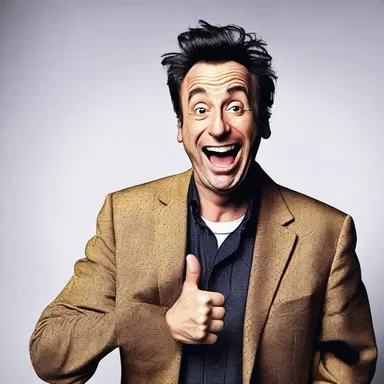 The comedian's directness in delivering the punchline left the audience in fits of laughter.