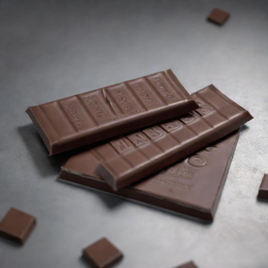 Enhance the previous image with additional definition and detail, making the Hershey's chocolate bar, its texture, gloss, and overall presentation look even more sharp, vivid, and lifelike, replicating an ultra-high 64k resolution shot.