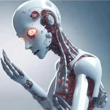 In the distant future, robotic beings possess advanced self-healing capabilities, instantly repairing any excoriations on their synthetic skin.