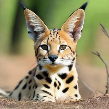 The serval appeared as a symbolic animal in a poem about the African wilderness.