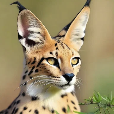 The serval appeared as a symbolic animal in a poem about the African wilderness.