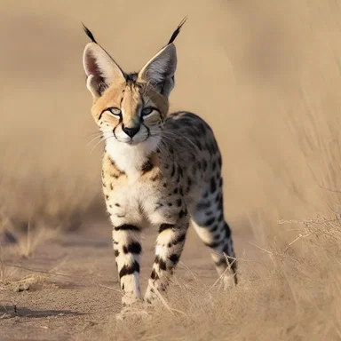 The documentary showcased the serval's hunting techniques in the African savannah.