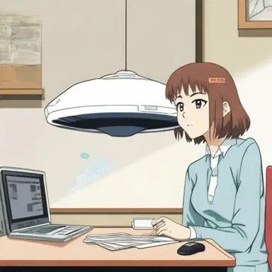 The protagonist in the anime series used a small saucer antenna to intercept secret messages.