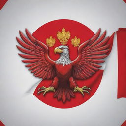 An accurately depicted Indonesian flag with the Garuda Pancasila symbol in crisp, vibrant colors.