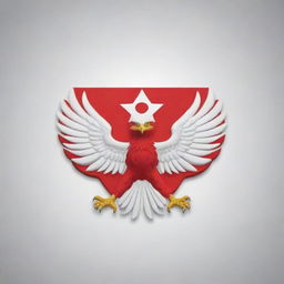 An accurately depicted Indonesian flag with the Garuda Pancasila symbol in crisp, vibrant colors.