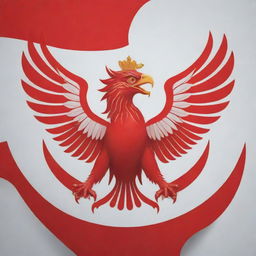 An accurately depicted Indonesian flag with the Garuda Pancasila symbol in crisp, vibrant colors.