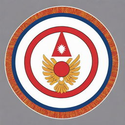 A well-defined logo representing the Nepal Army. The logo should incorporate symbols related to Nepal and its military strength.