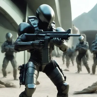In the futuristic world of the movie, soldiers used high-tech firearms with variable calibers to combat the alien invasion.