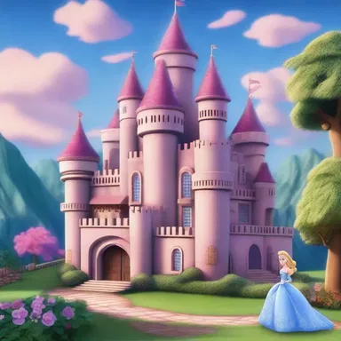 The animated movie showcased a luxe castle where the princess lived.
