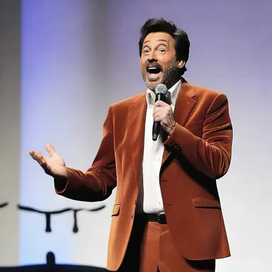 The comedian told a hilarious and picturesque joke that had the audience bursting into laughter.