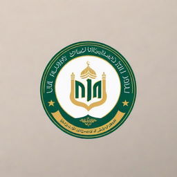 Design a sophisticated and professional-looking logo for 'Islamiya Secondary School'. Include themes of education, Islamic art patterns, and the colors of the school's emblem or uniform.