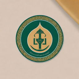 Design a sophisticated and professional-looking logo for 'Islamiya Secondary School'. Include themes of education, Islamic art patterns, and the colors of the school's emblem or uniform.