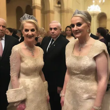 The prelate attended the fashion event in a stunning prelacy-inspired gown, showcasing elegance and sophistication.