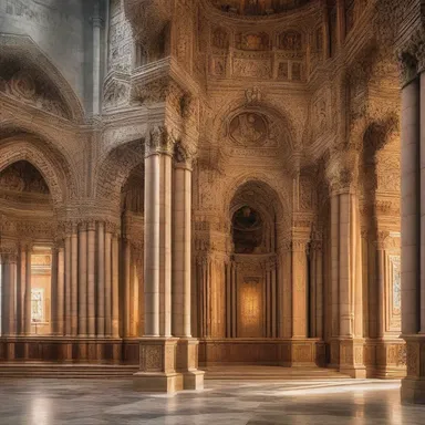 The grand cathedral was designed with intricate details to display the prelacy and importance of the religious office.