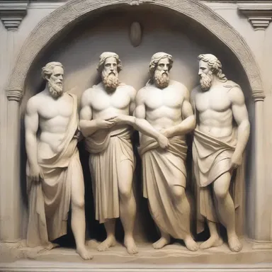 In Greek mythology, the prelacy consisted of the high-ranked priestly figures such as Zeus and Apollo.