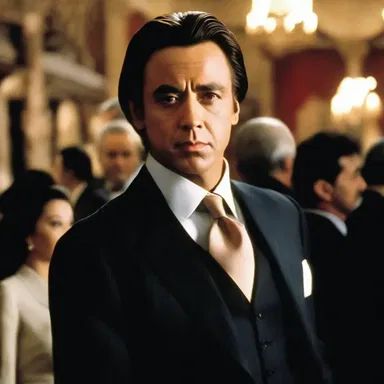 In the movie, the main character assumes the guise of a wealthy businessman to deceive his enemies.