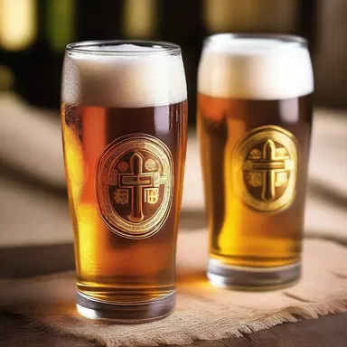 In some religious ceremonies, lager beer is used as a symbol of purification and offering.