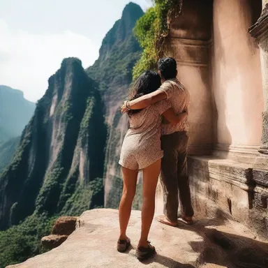 The couple took a leap of faith and decided to travel the world together daringly, in an adventurous manner, embracing their love and spontaneity.