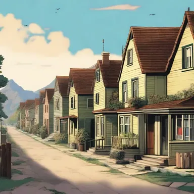 The novel featured a medium-size town as the setting, where the protagonist lived a simple life.