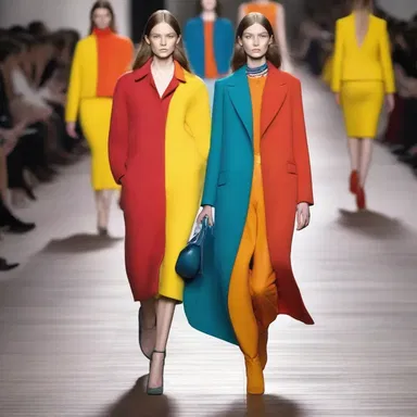 The designer's new collection riposted to the subdued color palette of the previous season with bold, vibrant colors.
