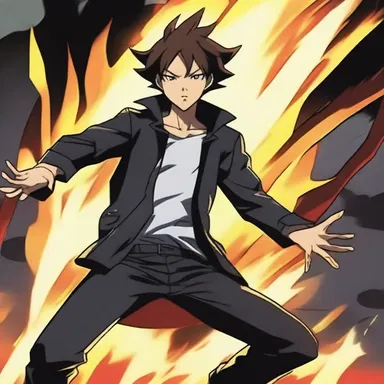 In the supernatural anime series, the protagonist has a self-generated power that allows him to control fire.