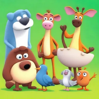 The cartoon show depicts a world where animals have self-generated intelligence and can speak.
