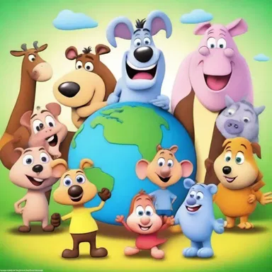 The cartoon show depicts a world where animals have self-generated intelligence and can speak.