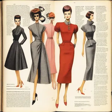 The compendium featured a variety of fashion trends, designer profiles, and runway looks from different decades.