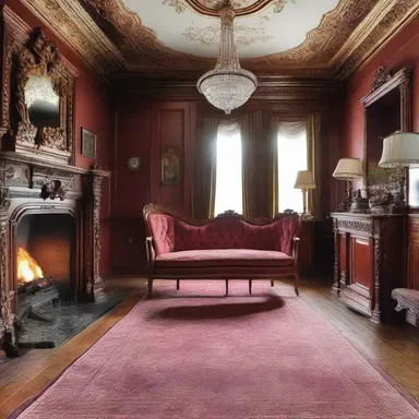 The Victorian-style mansion was meticulously decorated, with intricate carvings and rich furnishings finished with a touch of goose grease for a lustrous sheen.