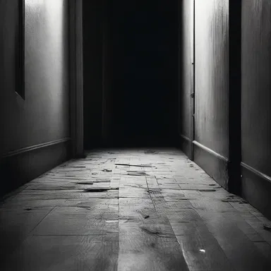 As the floorboards creaked, Sarah desperately searched for a sliver of breathing room, fearing that something sinister was lurking in the darkness.