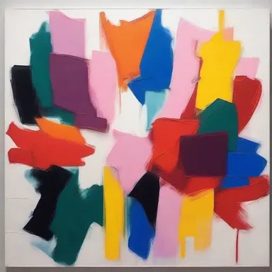 The artist's painting was a farrago of colors, shapes, and brushstrokes, creating a visually striking piece.