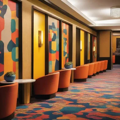 The use of vibrant colors and unique patterns in the interior design of the hotel served as an incitement for guests to feel energized and inspired.