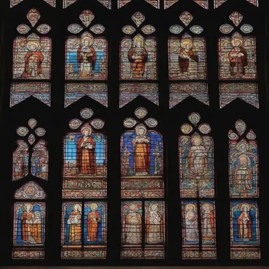 The vibrant colors and intricate details of the stained glass windows served as an incitement for the architect's design of the cathedral.