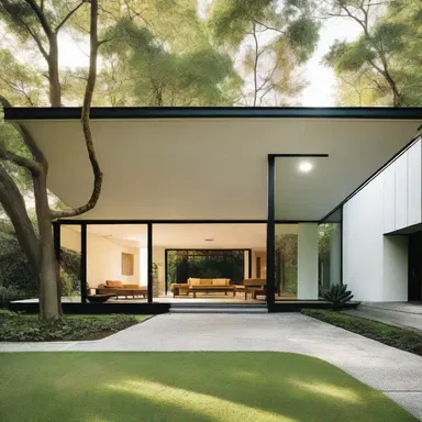 The modernist house shunned traditional ornamentation and embraced clean lines and simplicity.