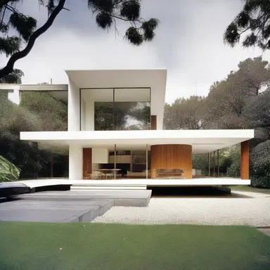 The modernist house shunned traditional ornamentation and embraced clean lines and simplicity.