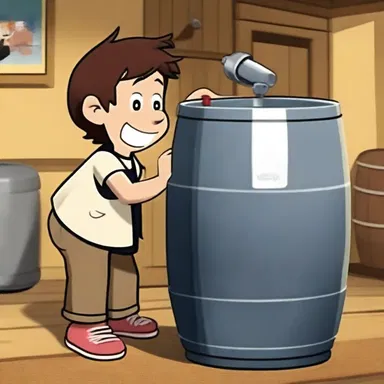 In the movie, the protagonist hides a secret message inside a keg.