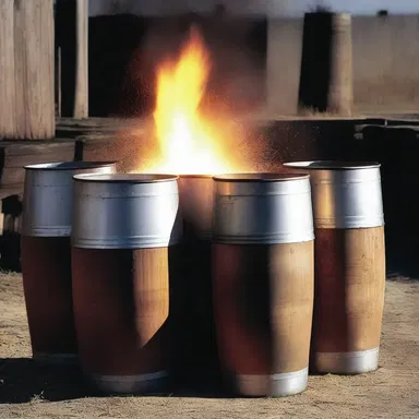 During the American Revolutionary War, kegs filled with gunpowder were used as explosive devices by the Patriots to attack British ships.
