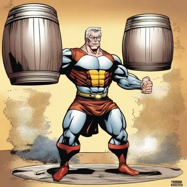 In the comic book series, the superhero 'Kegman' derived his powers from a magical keg that granted him superhuman strength and the ability to shoot barrels of beer at his enemies.