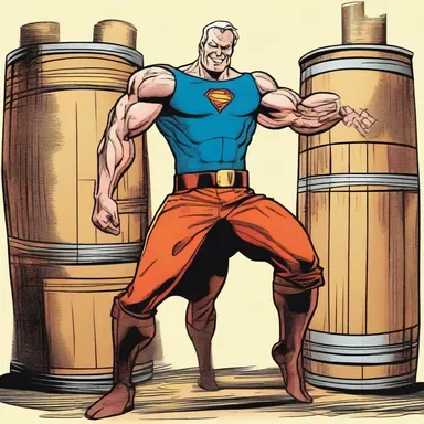 In the comic book series, the superhero 'Kegman' derived his powers from a magical keg that granted him superhuman strength and the ability to shoot barrels of beer at his enemies.