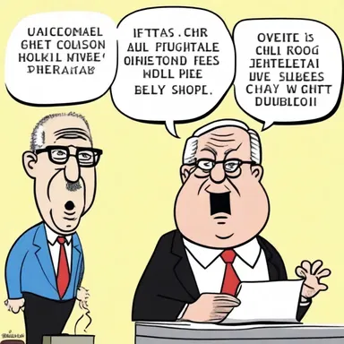 The cartoonist wittily portrayed the politician's exaggerated mannerisms in his comic strip.