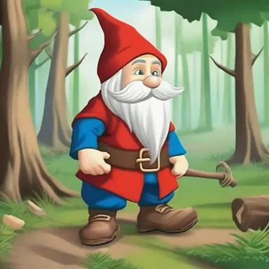 The mischievous gnome in the fantasy novel wittily outsmarted the villain with his cunning remarks.