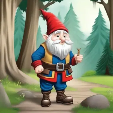 The mischievous gnome in the fantasy novel wittily outsmarted the villain with his cunning remarks.